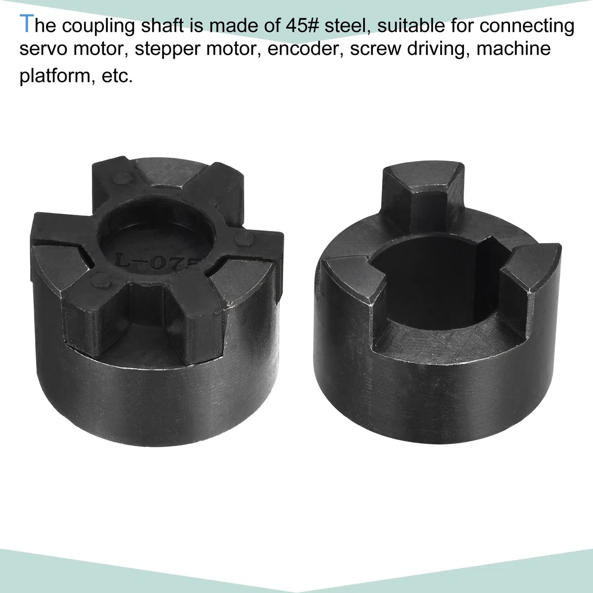 sourcing map Acoplamiento Flexible de Eje de 19mm a 25mm, Acoplador 51mm Longitud 44mm Diámetro, Conector de 45# Acero, Accesorios para Motor