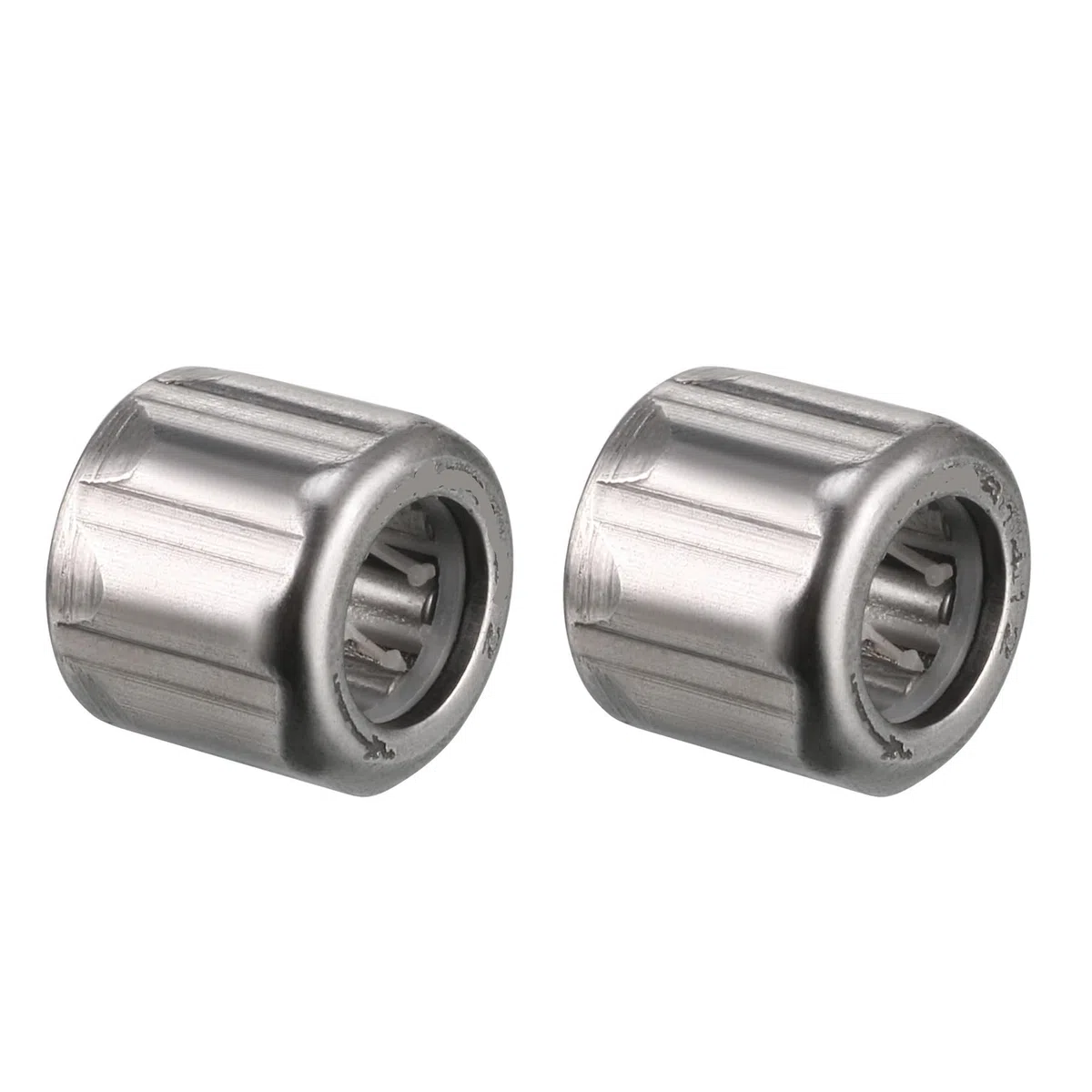 Rodamientos de agujas de acero cromado de 8 mm de diámetro interior, 14 mm de diámetro exterior y 12 mm de ancho. Cojinete de embrague unidireccional (2 unidades).