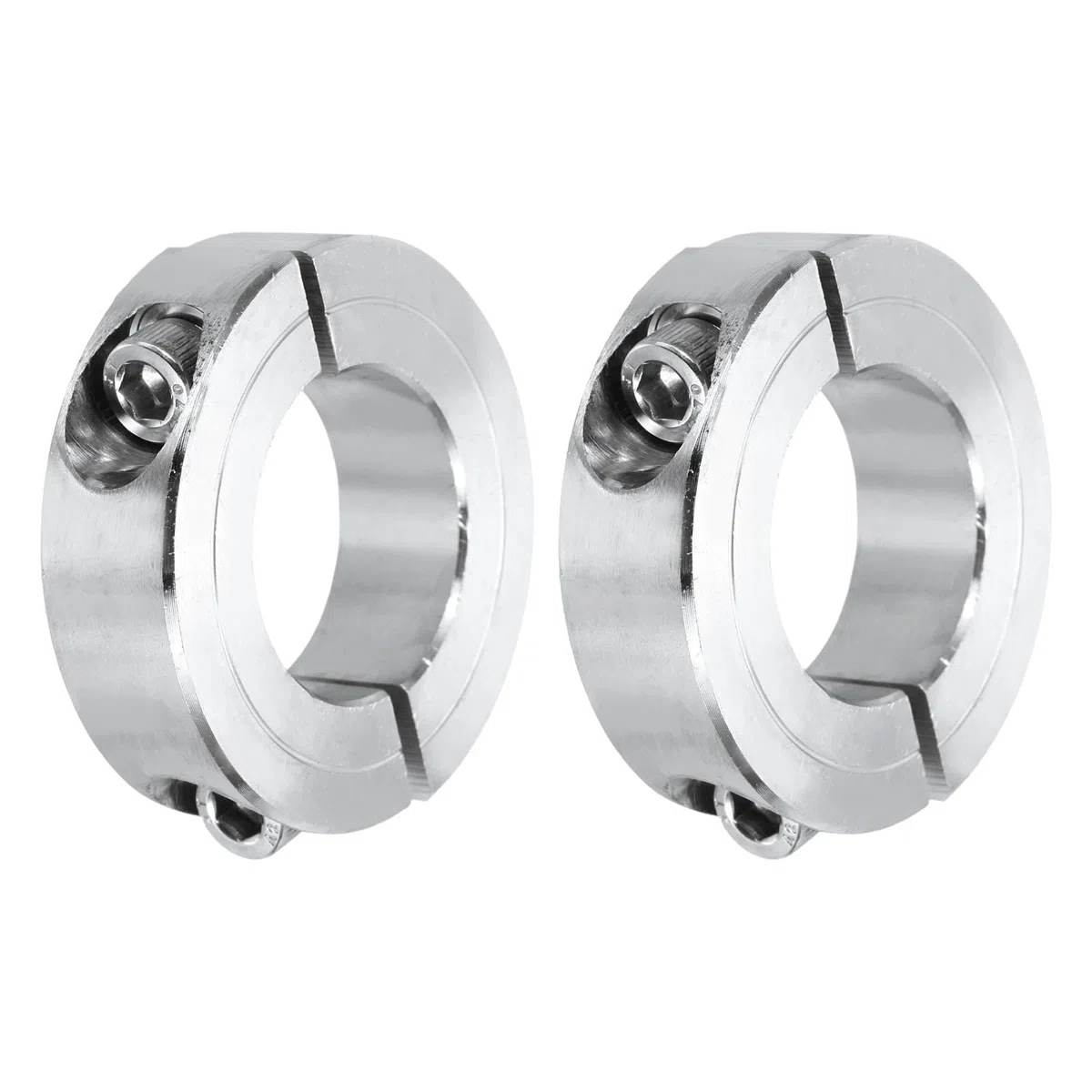 QUARKZMAN 2 Piezas De Collarín De Eje 30mm Diámetro Interior Doble Ranura 304 Acero Inoxidable Collarines De Sujeción Para Sistemas De Automatización Industrial Y Bandas Transportadoras