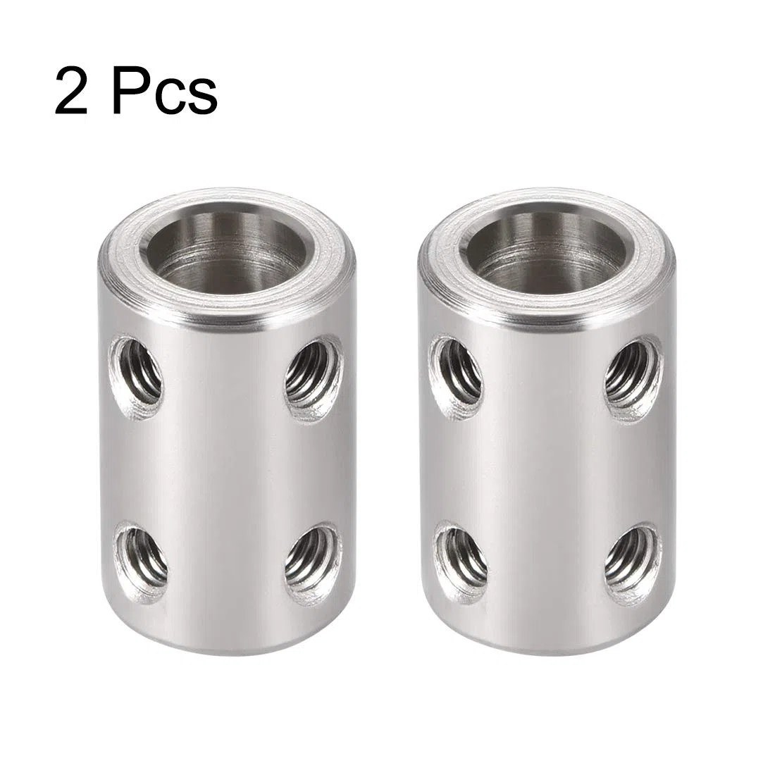 sourcing map Acoplamiento Rígido de Eje de 8mm a 8mm, Acoplador 22mm Longitud 14mm Diámetro con Tornillos, Motor de Junta de Aleación de Aluminio para Impresora 3D, Máquina CNC, 2 Pcs