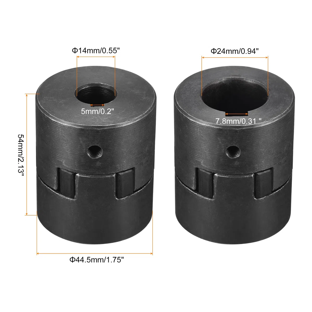 sourcing map Flexible Acoplamiento Eje 14mm a 24mm 54mm x 44,5mm Motor Acoplador Junta