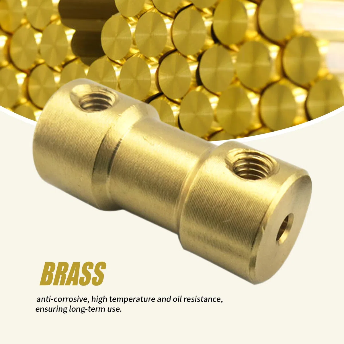 10 Piezas 2mm a 2 De Latón Eje De Acoplamiento, L20 X D9 Tornillo De Acoplamiento Rígido Conector Del Motor Para El Bricolaje, Motor Pequeño, RC Barco Coche Avión
