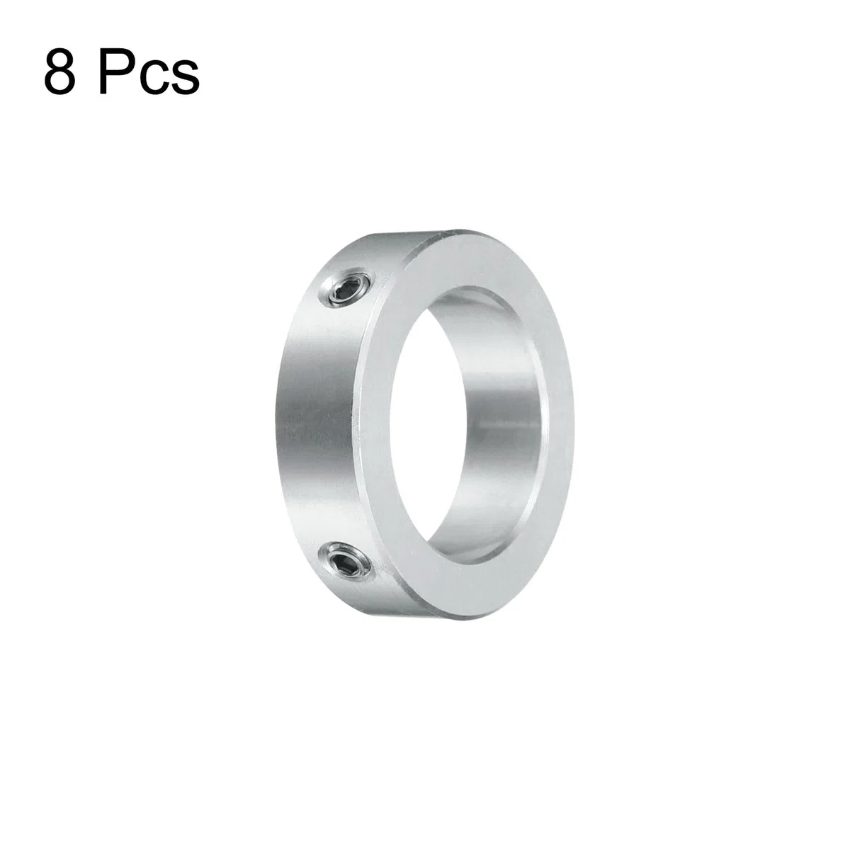 sourcing map Juego de 8 collares de tornillo de 28 mm de diámetro, collares de eje de aluminio, 41 mm de diámetro exterior y 11 mm de grosor, collar de abrazadera de tornillo de ajuste, collar de tope