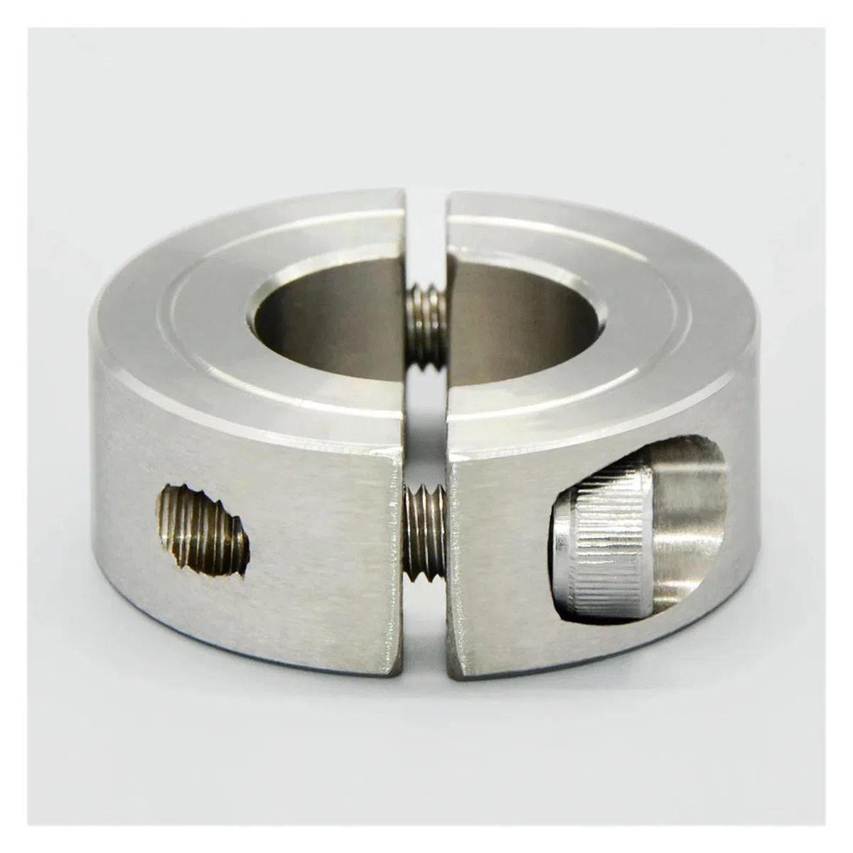 SCS - Collarines de Eje de Acero Inoxidable Anillo de fijación Dividido Anillo de retención atornillado Anillo de ubicación Sujetador Abrazadera de Garganta(SCS-D90-E122-B23)