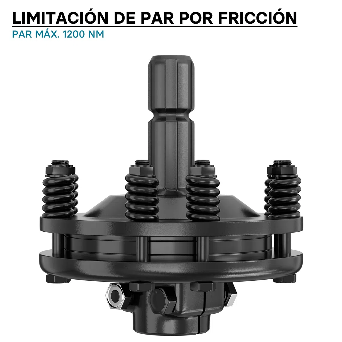 WilTec Acople Toma de Fuerza Eje Estriado 6 Dientes 1 3/8" Macho y Hembra, Eje cardán máx. 1200Nm, Negro