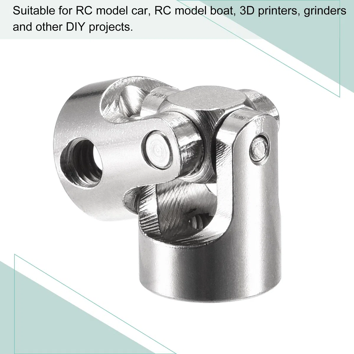sourcing map 6mm A 6mm Interior Diámetro Giratorio Universal Junta Eje Acoplamiento L23 X D11 con Tornillos y Llave para RC Modelo Paquete de 5