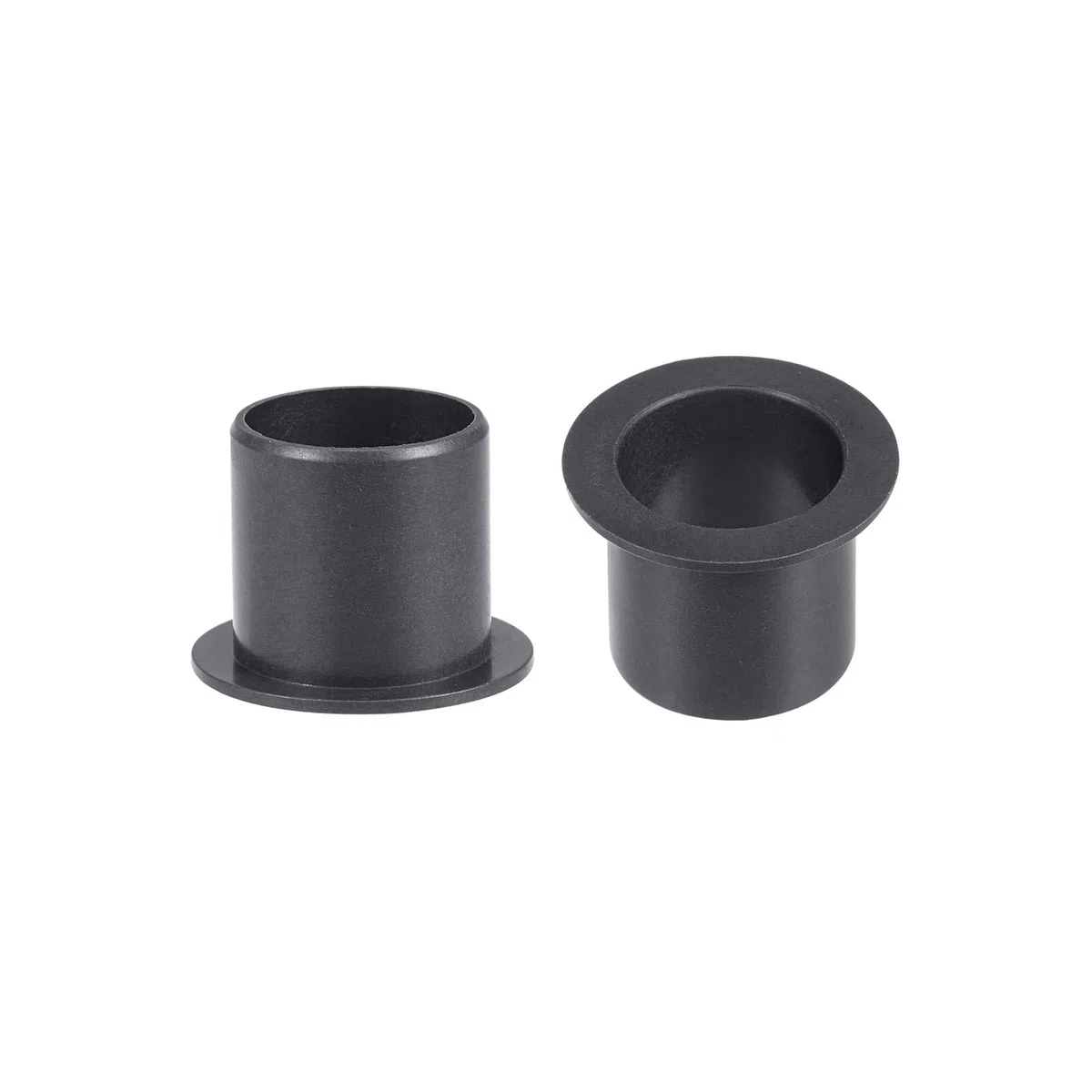sourcing map Brida Manga Rodamientos 15mm Interior Diámetro 17mm OD 17mm Longitud POM Envuelto Aceite Sin Bujes Negro 4uds