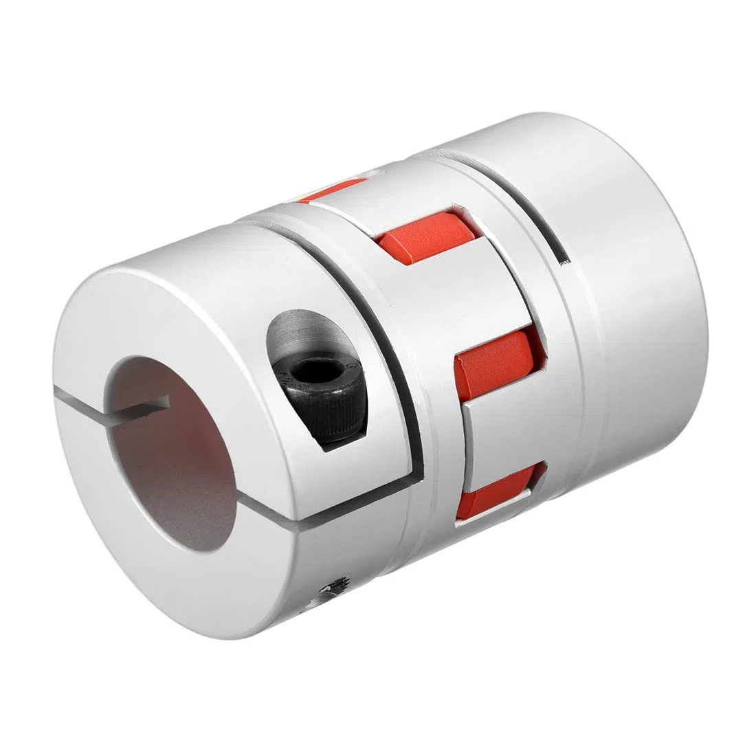 sourcing map Acoplamiento Flexible de Eje de 28mm a 28mm, Acoplador 78mm Longitud 55mm Diámetro, Conector de Aleación de Aluminio para Servomotor Paso a Paso