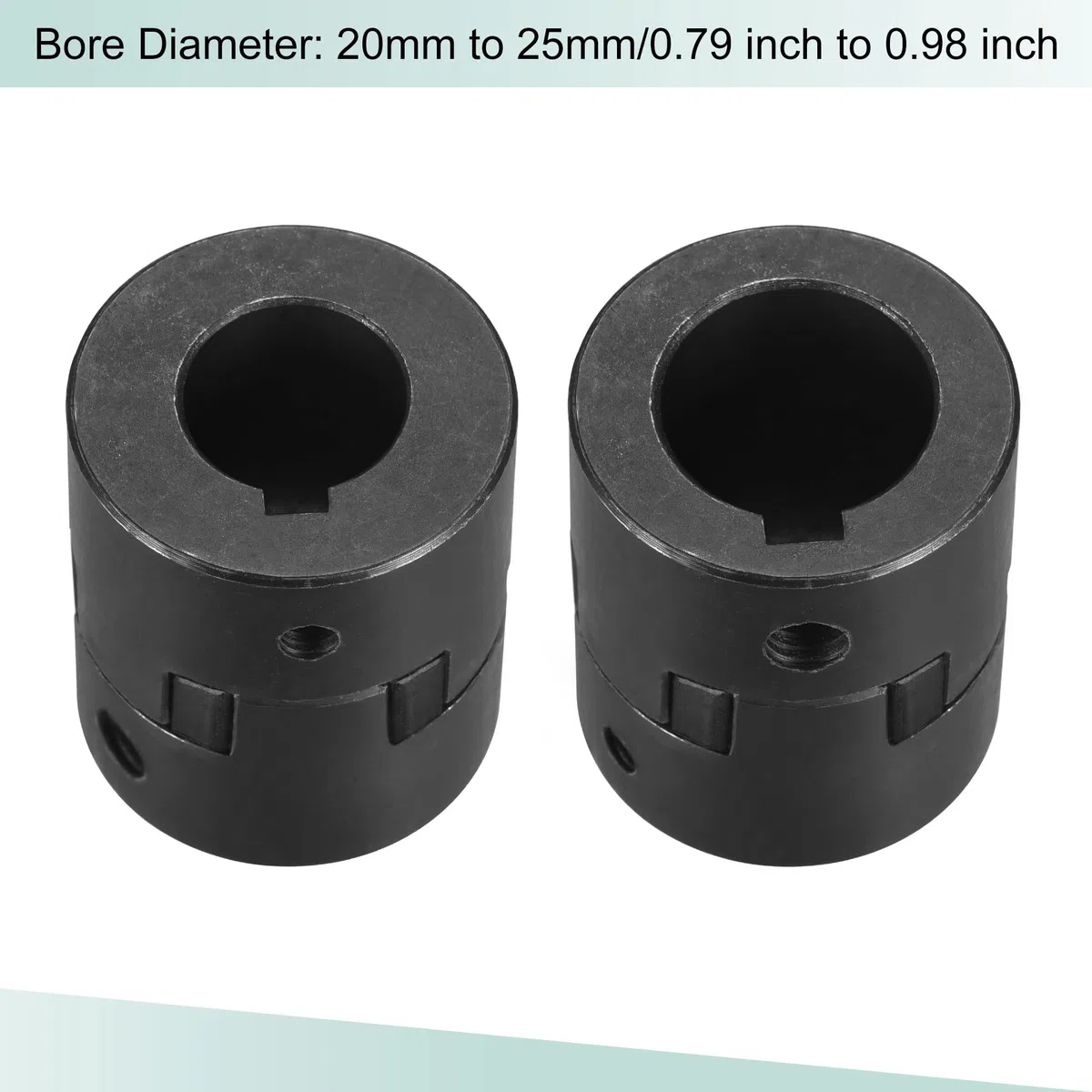 sourcing map Acoplamiento Flexible de Eje de 20mm a 25mm, Acoplador 52mm Longitud 44mm Diámetro, Conector de 45# Acero, Accesorios para Motor