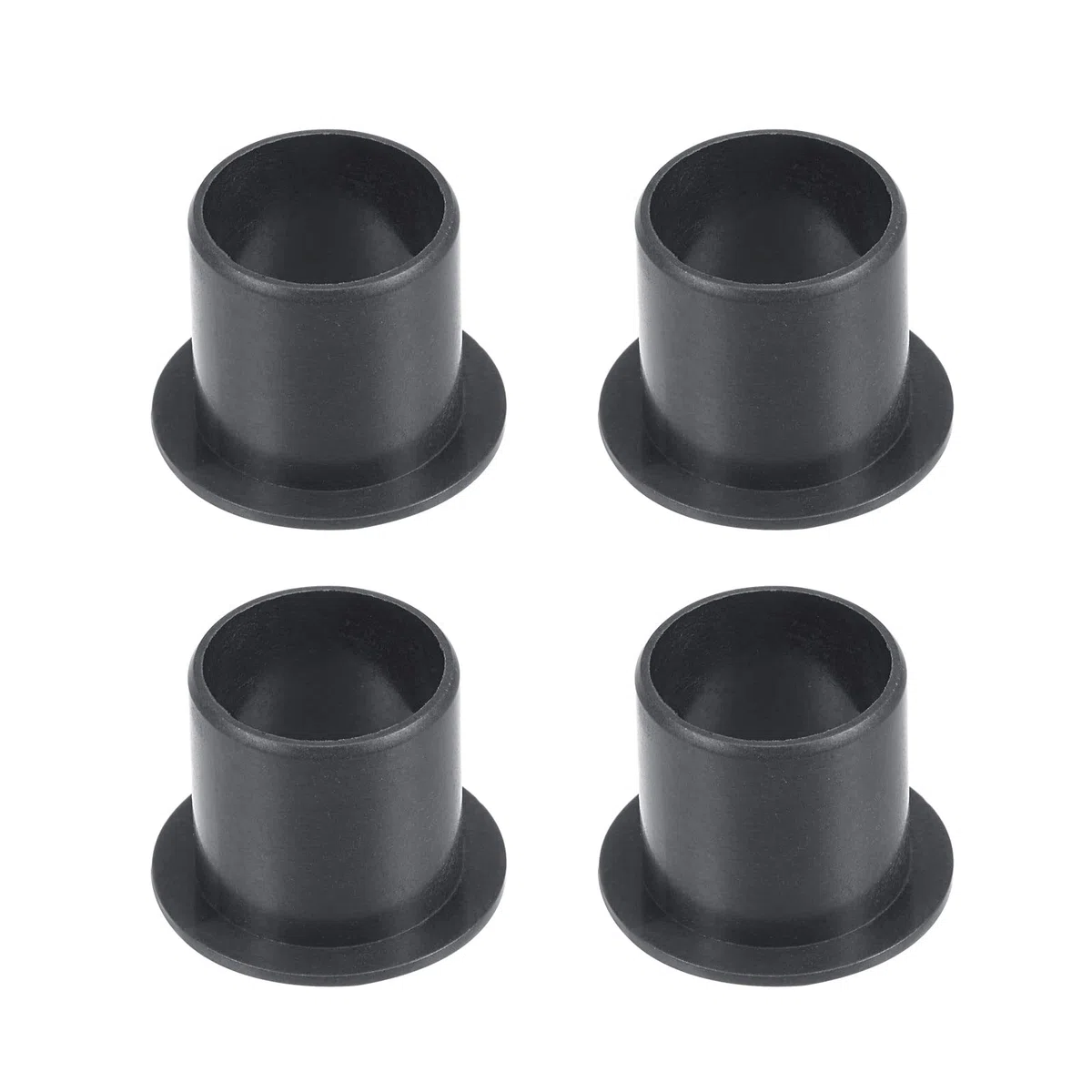 sourcing map Brida Manga Rodamientos 15mm Interior Diámetro 17mm OD 17mm Longitud POM Envuelto Aceite Sin Bujes Negro 4uds