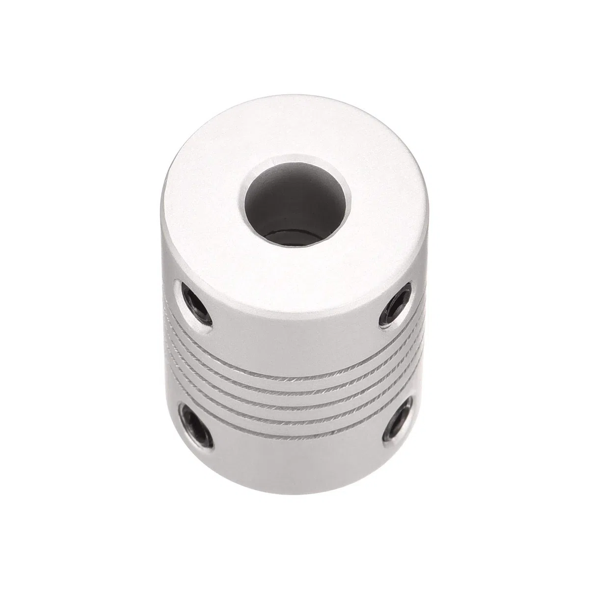 sourcing map 6mm a 8mm Aluminio Aleación Eje Acoplamiento Flexible Acoplador Motor Conector Junta L25xD19 Plateado, 5uds.