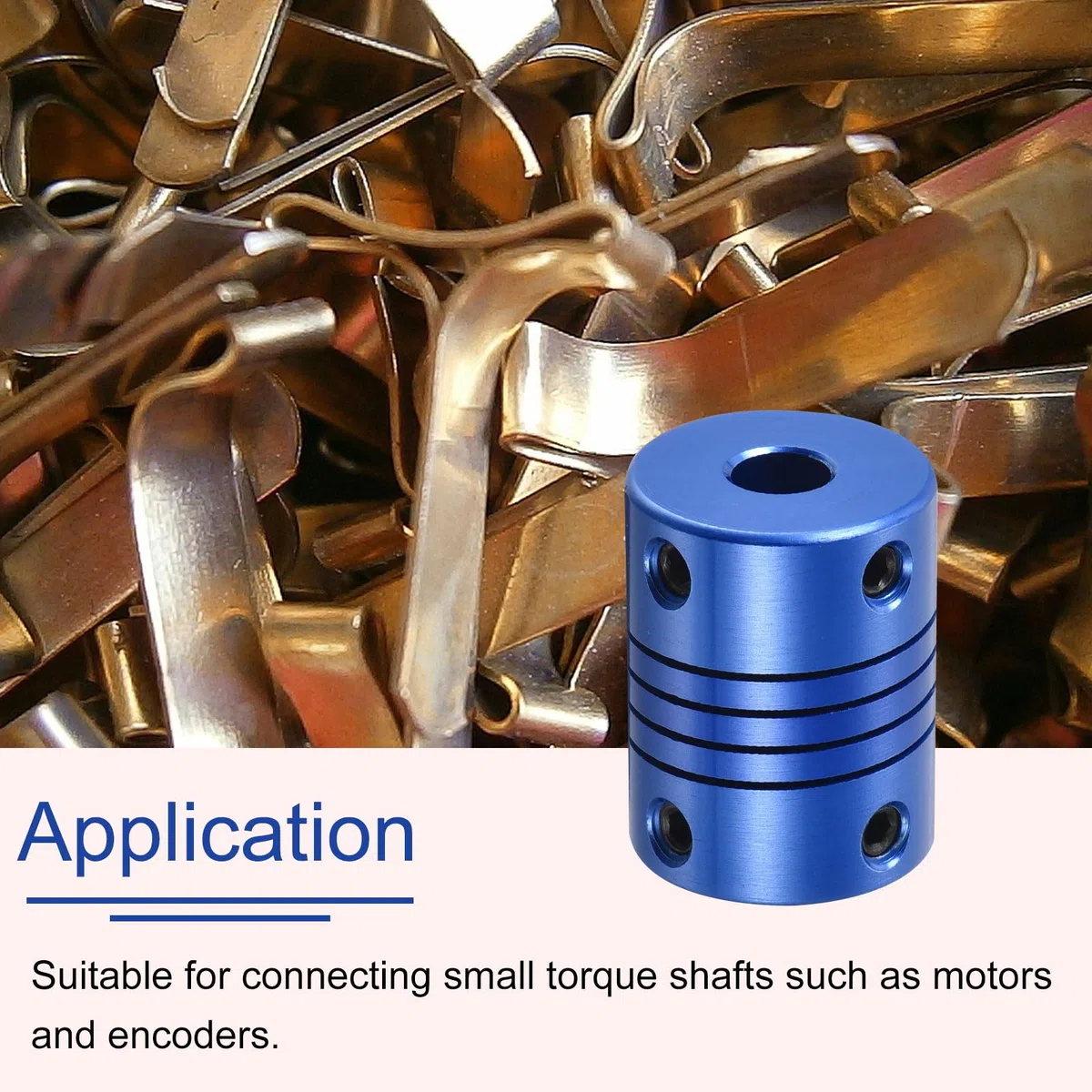 QUARKZMAN 5 Piezas Acoplamiento Flexible de Eje 4mm a 6mm，Acoplamiento Motor L25xD18 de Aleación de Aluminio con Tornillos para Impresoras 3D, Máquina CNC, Azul